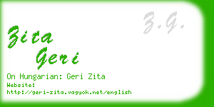 zita geri business card